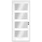 Codel Doors 36" x 80" Primed White Contemporary Flush-Glazed Exterior Fiberglass Door 3068LHISPSF20F4LC691615M - alternate 1